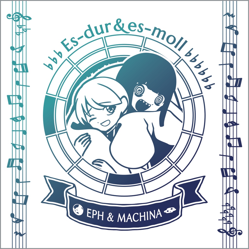 【調性記念日制定応援】調性さんミニタオル(長調さん短調さん)