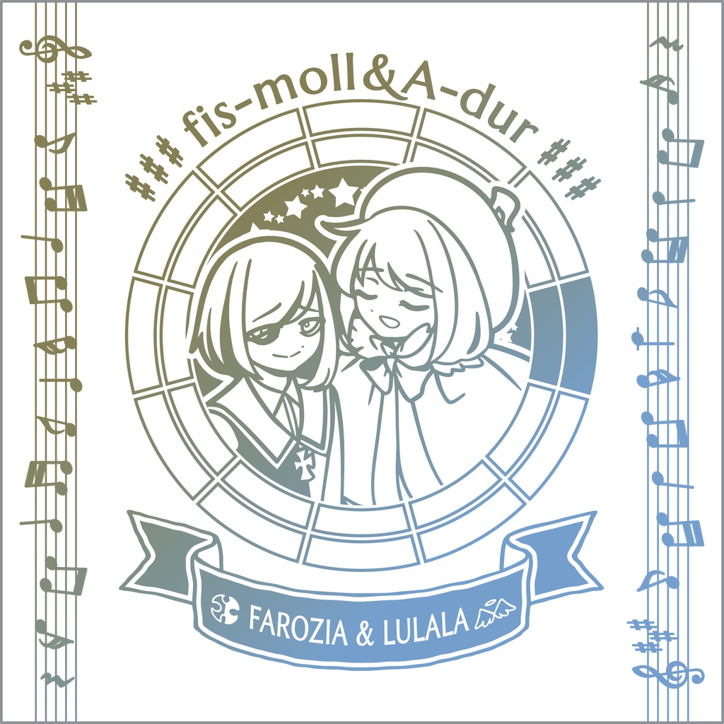 【調性記念日制定応援】調性さんミニタオル(長調さん短調さん)