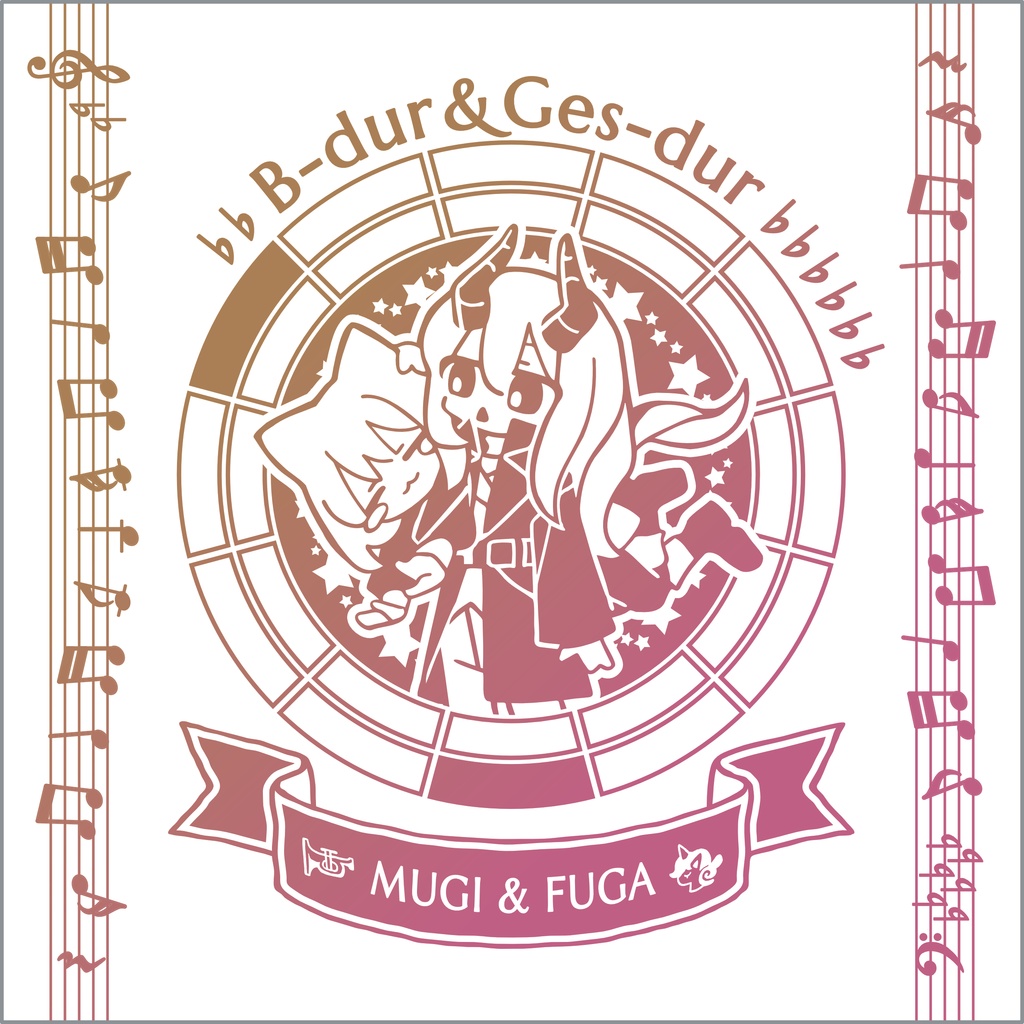【調性記念日制定応援】調性さんミニタオル(ハートフル平均律)