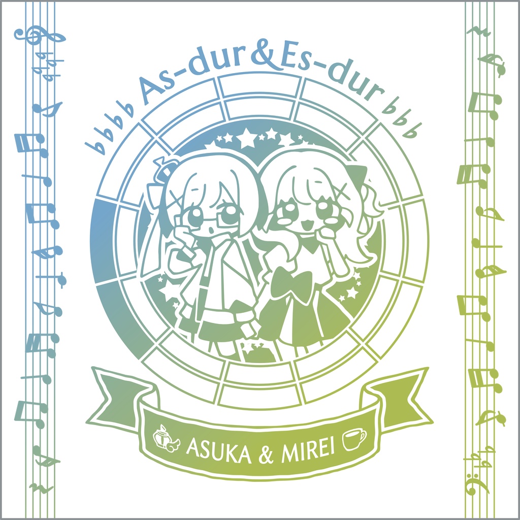 【調性記念日制定応援】調性さんミニタオル(ハートフル平均律)