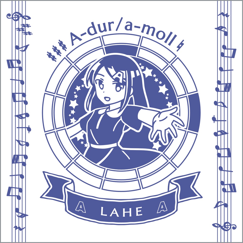 【調性記念日制定応援】調性さんミニタオル(クロマティックレインボー)