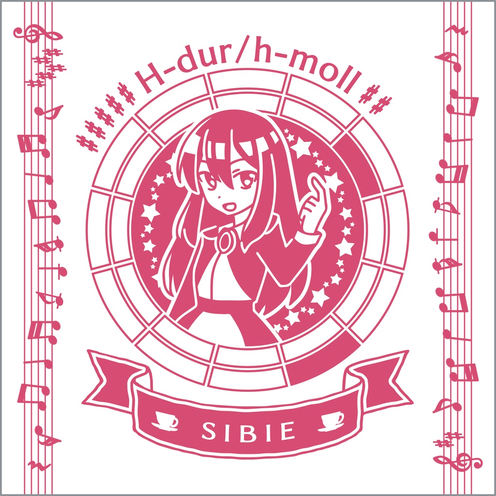 【調性記念日制定応援】調性さんミニタオル(クロマティックレインボー)