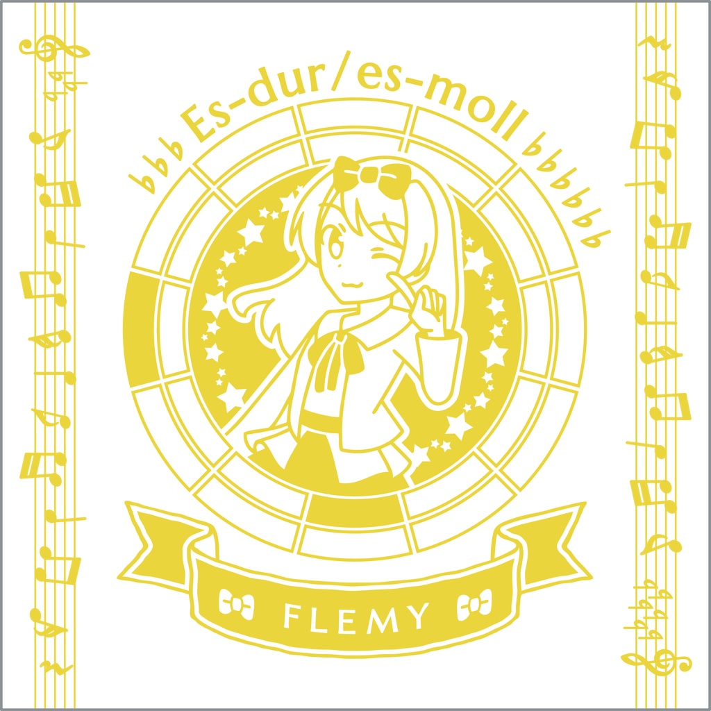 【調性記念日制定応援】調性さんミニタオル(クロマティックレインボー)