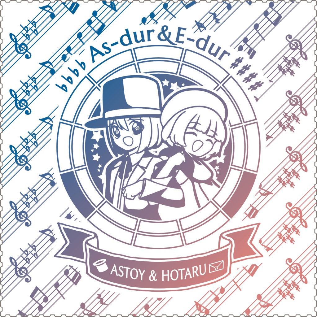【調性記念日制定応援】調性さんクリーナークロス/眼鏡拭き(長調さん短調さん)