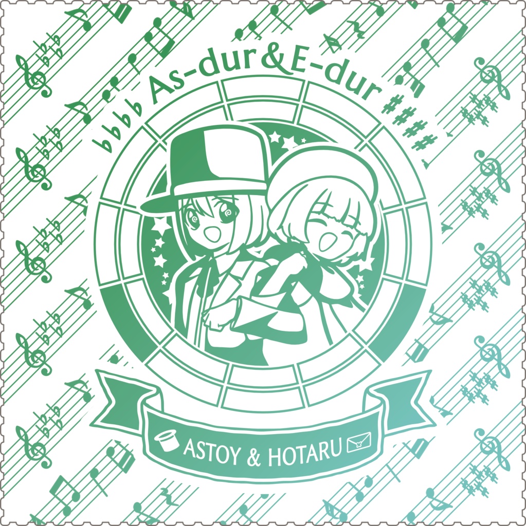 【調性記念日制定応援】調性さんクリーナークロス/眼鏡拭き(長調さん短調さん)