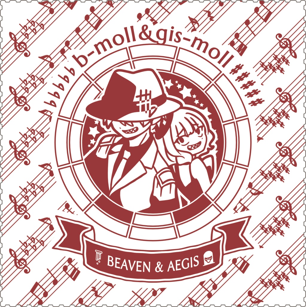 【調性記念日制定応援】調性さんクリーナークロス/眼鏡拭き(長調さん短調さん)