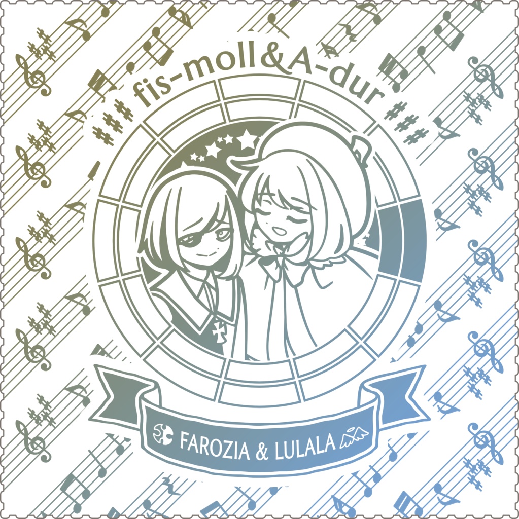 【調性記念日制定応援】調性さんクリーナークロス/眼鏡拭き(長調さん短調さん)