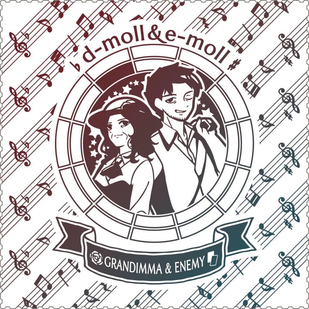 【調性記念日制定応援】調性さんクリーナークロス/眼鏡拭き(長調さん短調さん)