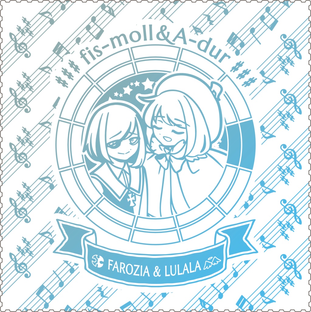 【調性記念日制定応援】調性さんクリーナークロス/眼鏡拭き(長調さん短調さん)