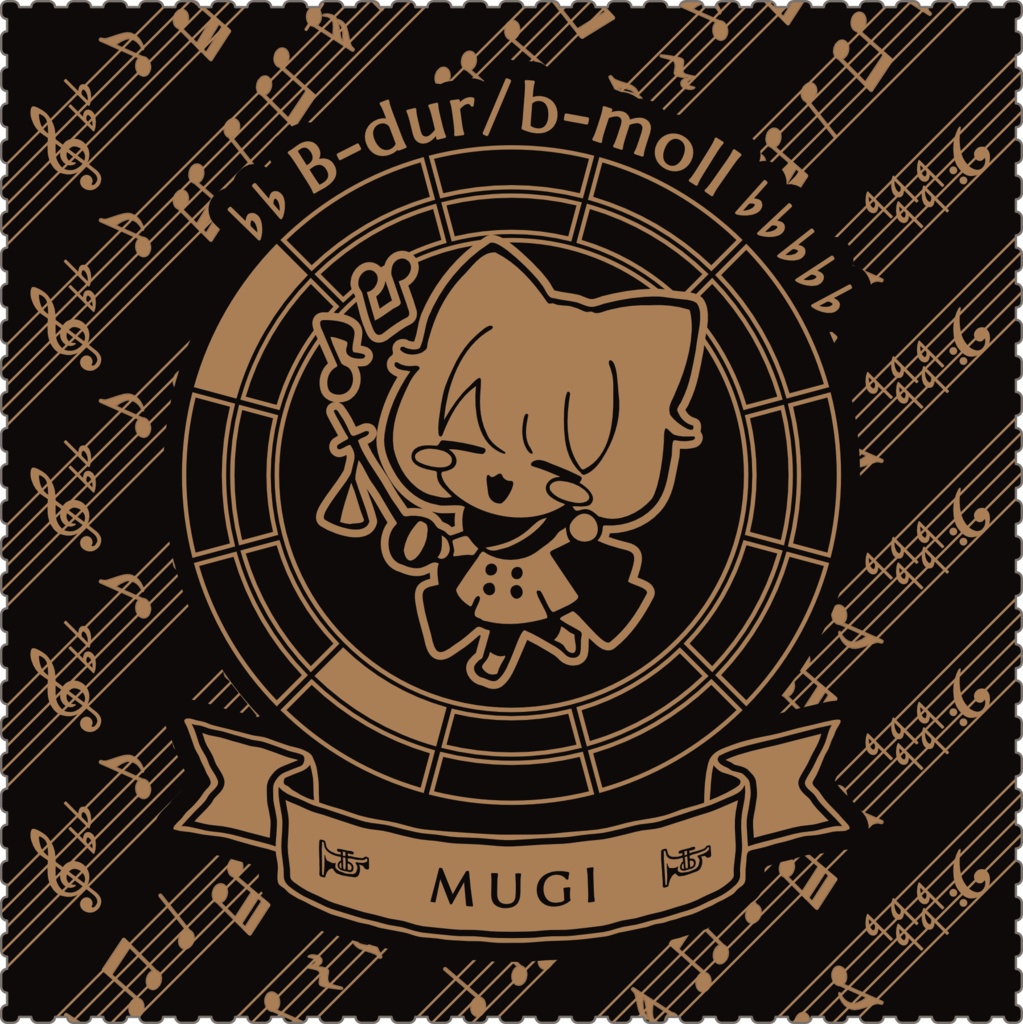 【調性記念日制定応援】調性さんクリーナークロス/眼鏡拭き(ハートフル平均律)