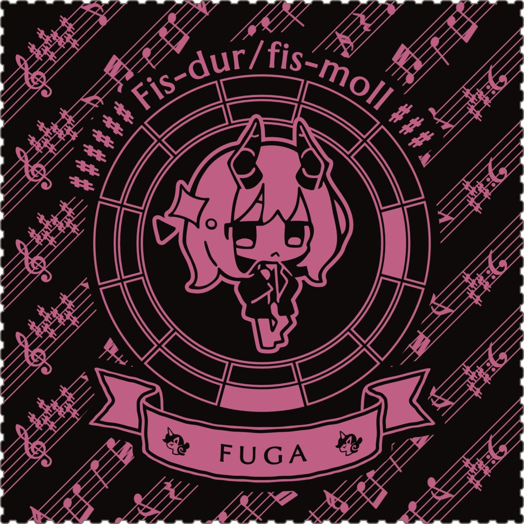 【調性記念日制定応援】調性さんクリーナークロス/眼鏡拭き(ハートフル平均律)