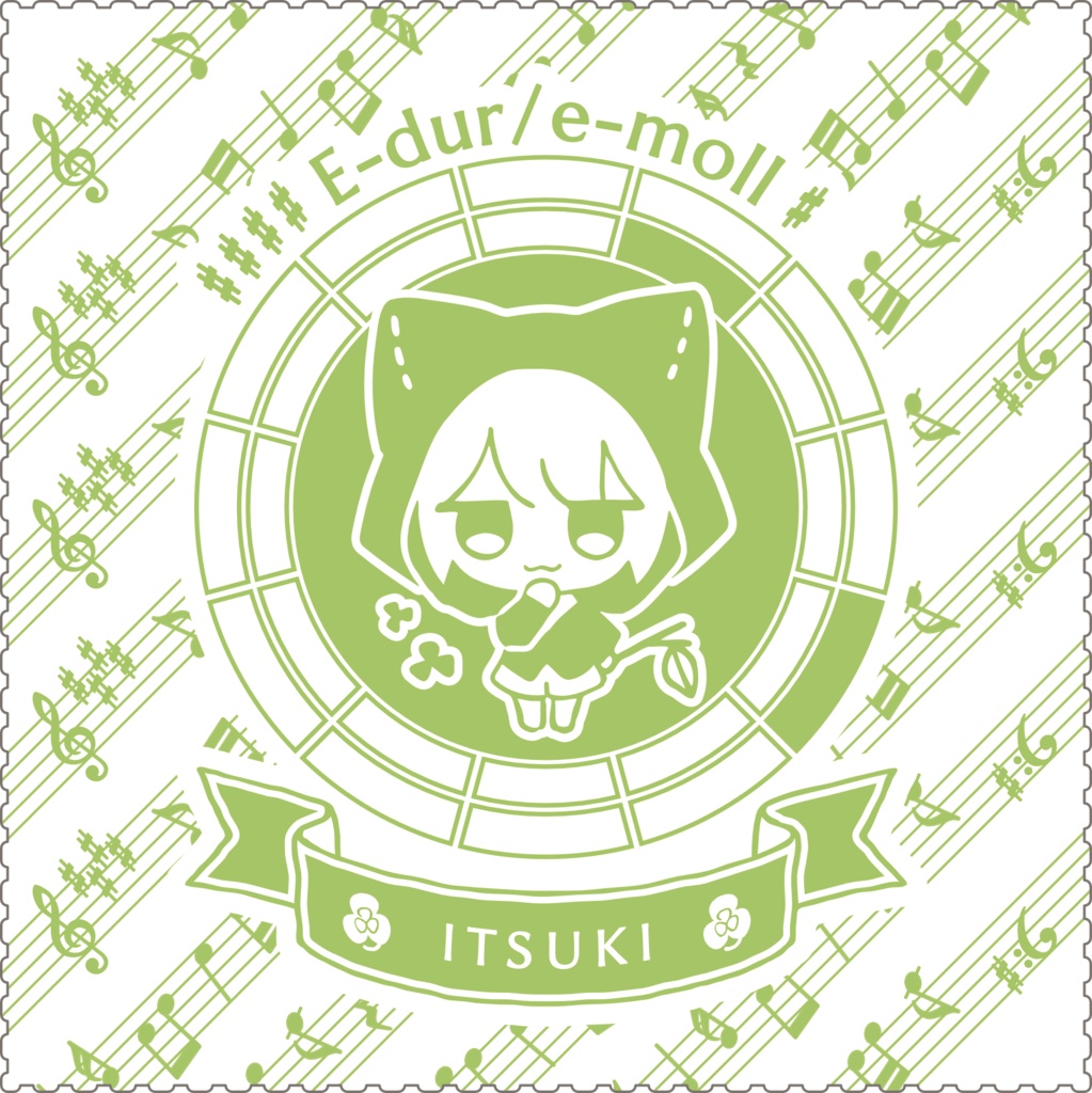 【調性記念日制定応援】調性さんクリーナークロス/眼鏡拭き(ハートフル平均律)