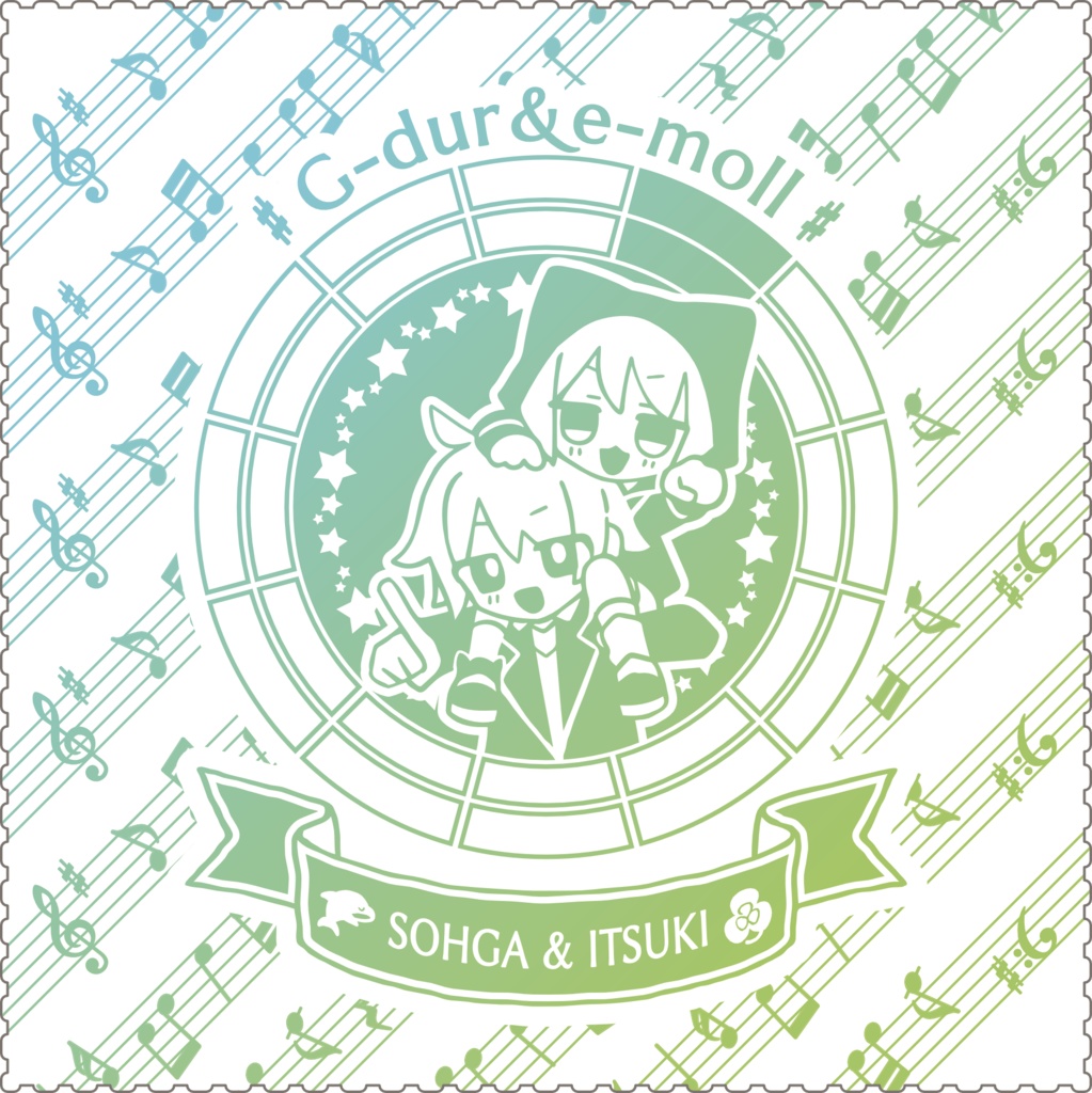【調性記念日制定応援】調性さんクリーナークロス/眼鏡拭き(ハートフル平均律)