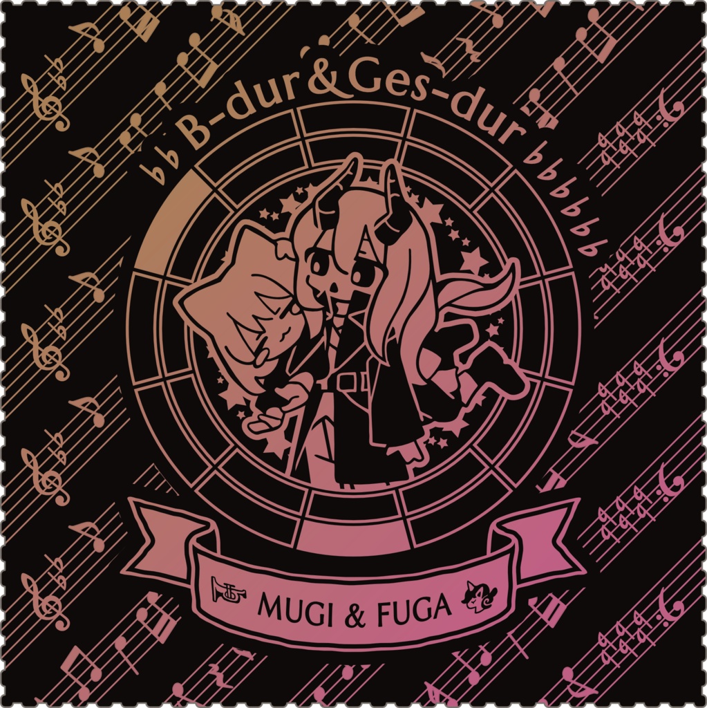 【調性記念日制定応援】調性さんクリーナークロス/眼鏡拭き(ハートフル平均律)