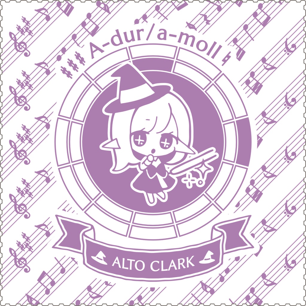 【調性記念日制定応援】調性さんクリーナークロス/眼鏡拭き(ハートフル平均律)