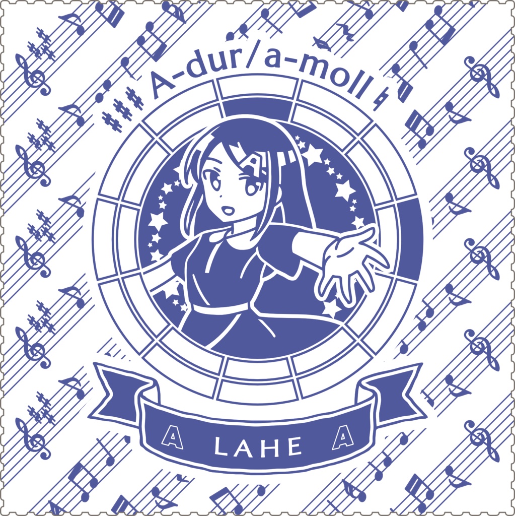 【調性記念日制定応援】調性さんクリーナークロス/眼鏡拭き(クロマティックレインボー)