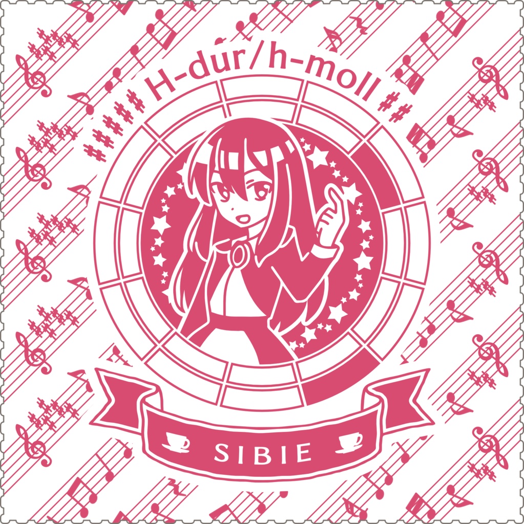 【調性記念日制定応援】調性さんクリーナークロス/眼鏡拭き(クロマティックレインボー)