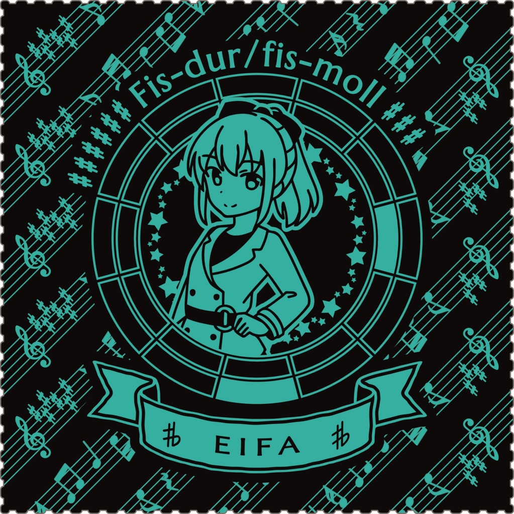 【調性記念日制定応援】調性さんクリーナークロス/眼鏡拭き(クロマティックレインボー)