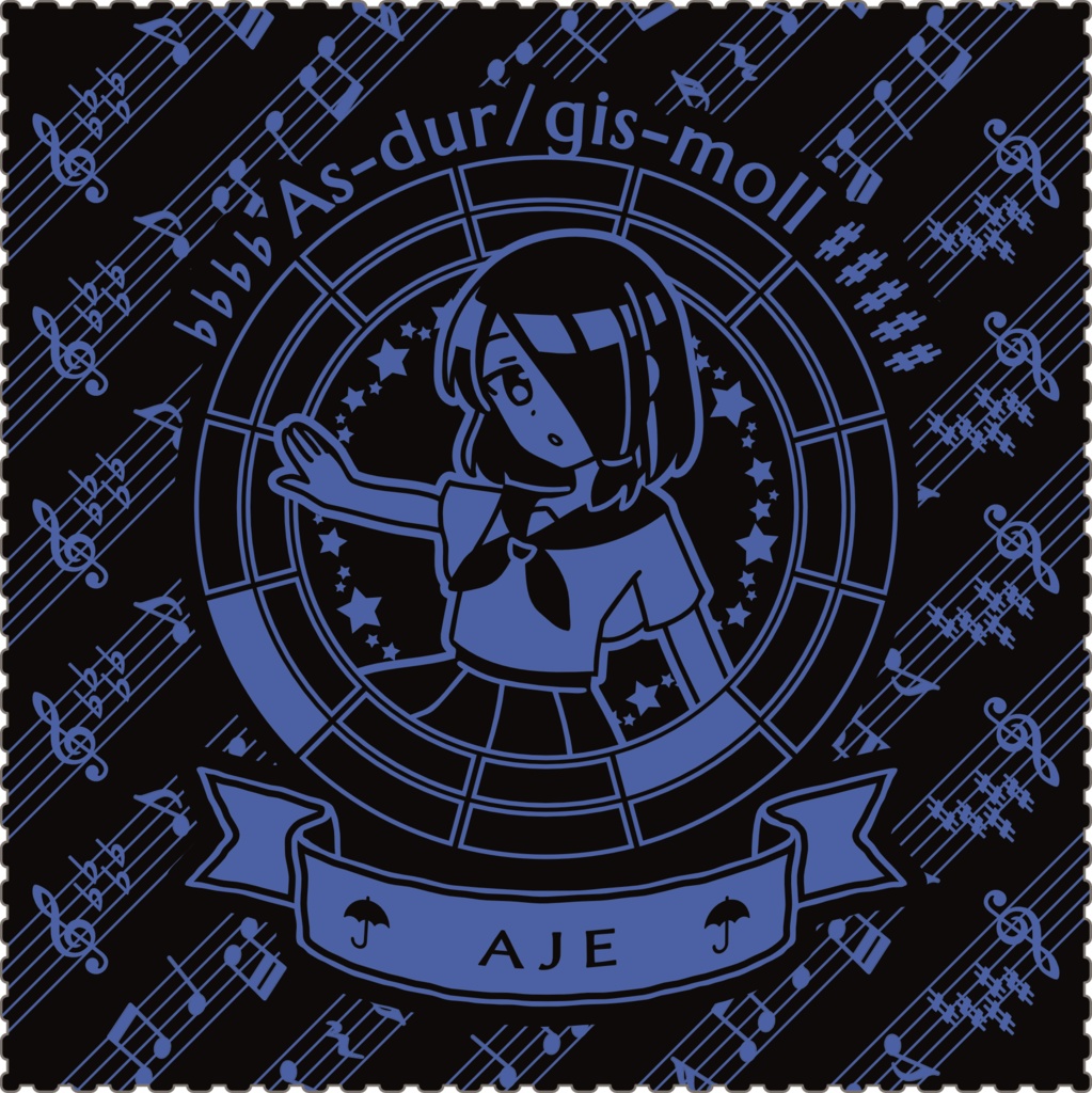 【調性記念日制定応援】調性さんクリーナークロス/眼鏡拭き(クロマティックレインボー)