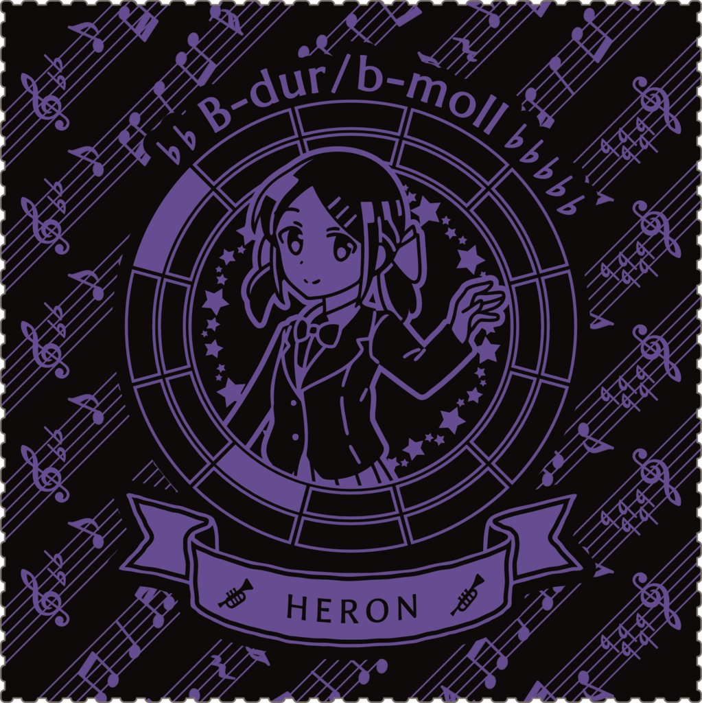 【調性記念日制定応援】調性さんクリーナークロス/眼鏡拭き(クロマティックレインボー)