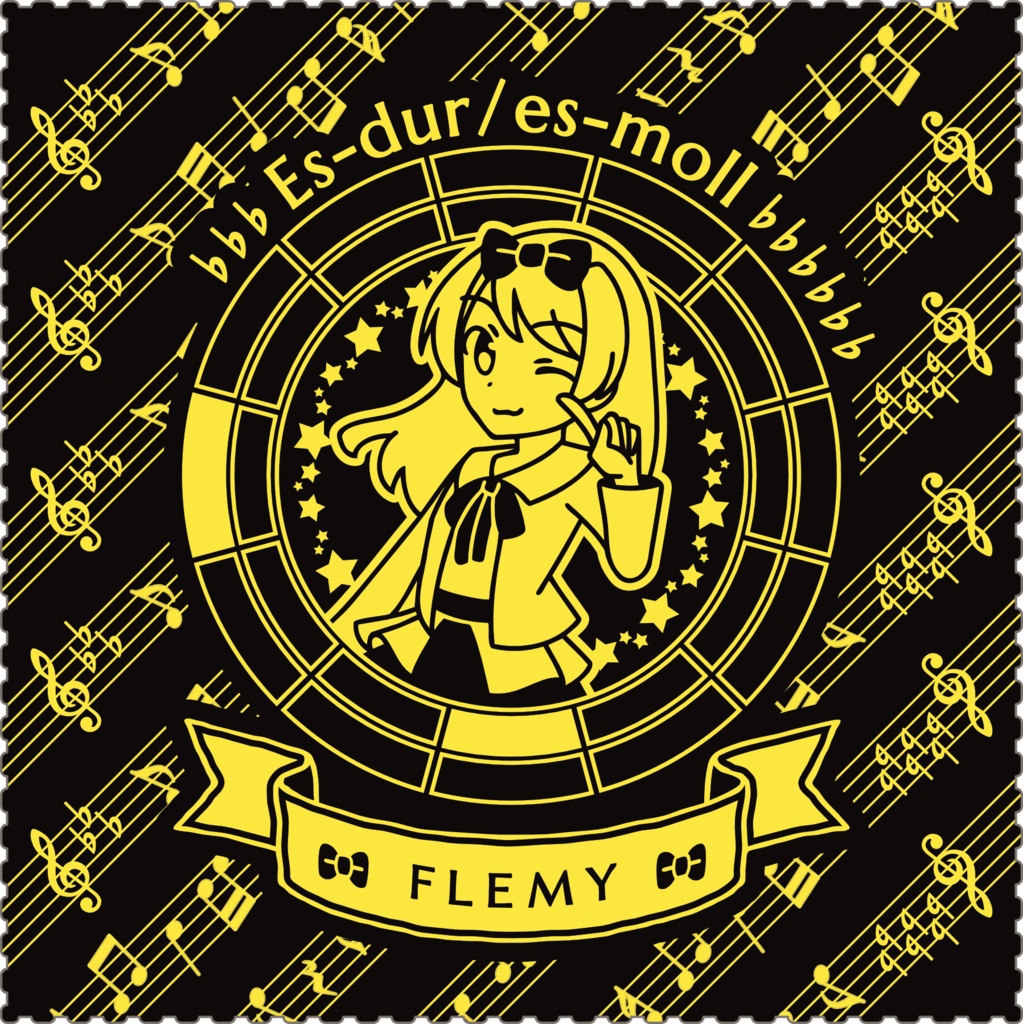 【調性記念日制定応援】調性さんクリーナークロス/眼鏡拭き(クロマティックレインボー)