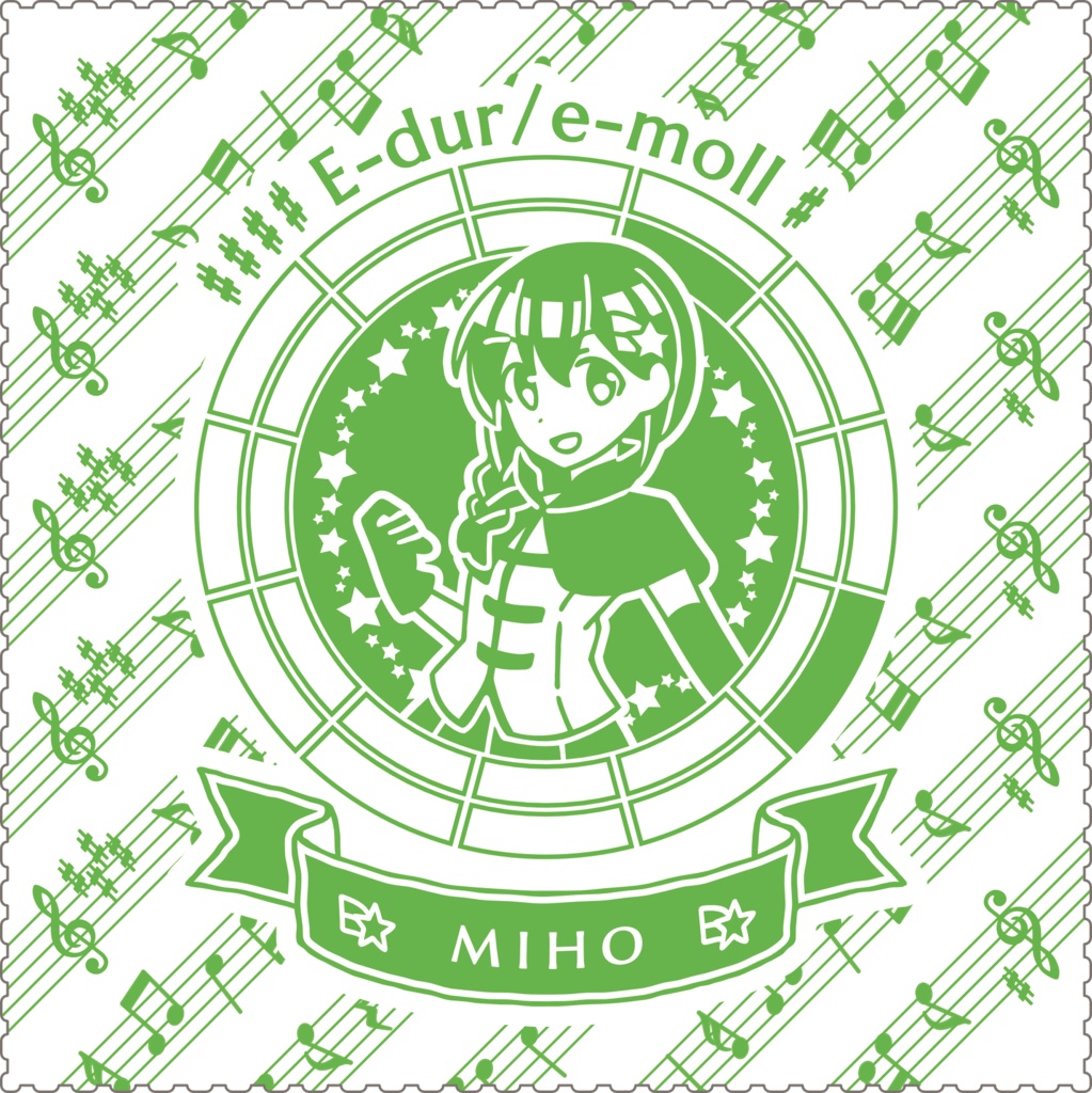 【調性記念日制定応援】調性さんクリーナークロス/眼鏡拭き(クロマティックレインボー)