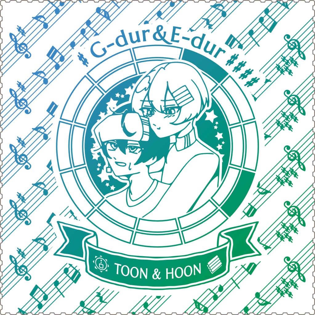 【調性記念日制定応援】調性さんクリーナークロス/眼鏡拭き(表月裏月)