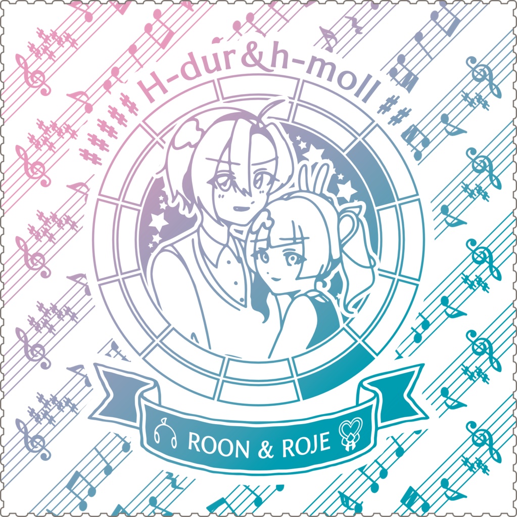 【調性記念日制定応援】調性さんクリーナークロス/眼鏡拭き(表月裏月)