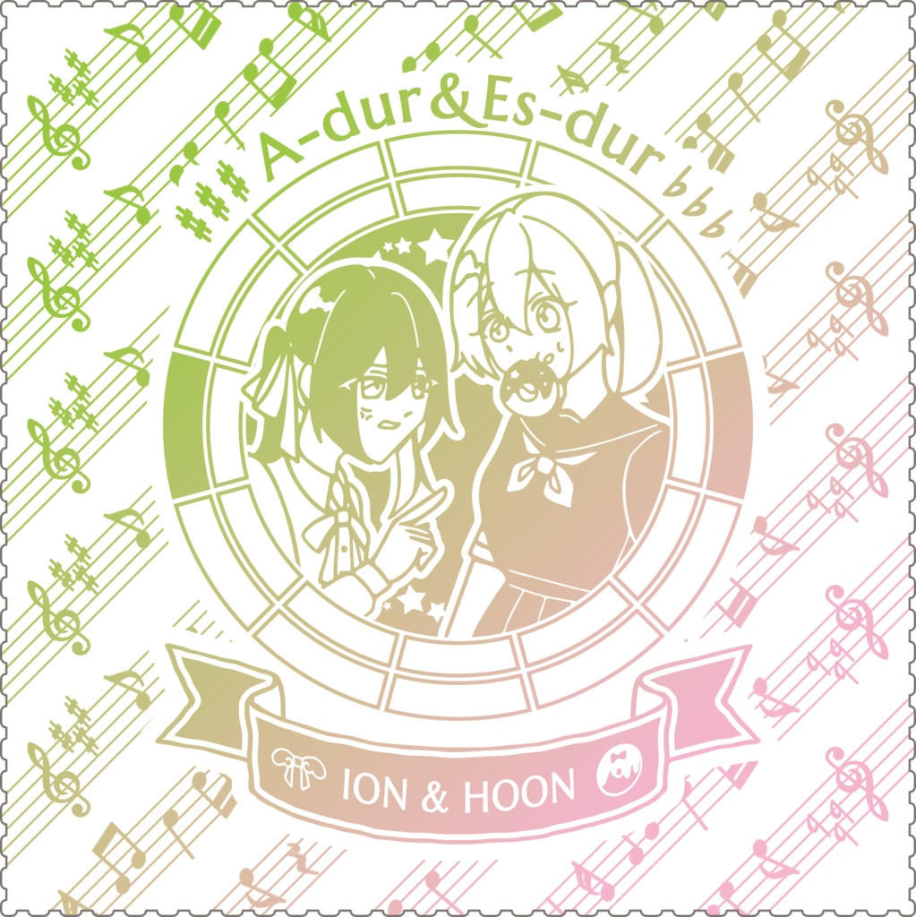 【調性記念日制定応援】調性さんクリーナークロス/眼鏡拭き(表月裏月)