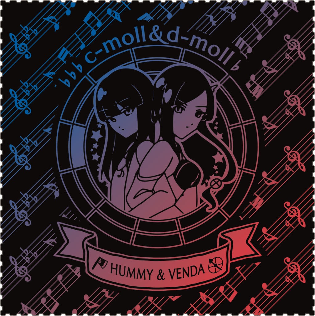 【調性記念日制定応援】調性さんクリーナークロス/眼鏡拭き(表月裏月)