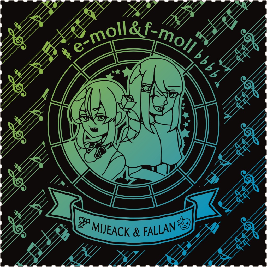 【調性記念日制定応援】調性さんクリーナークロス/眼鏡拭き(表月裏月)