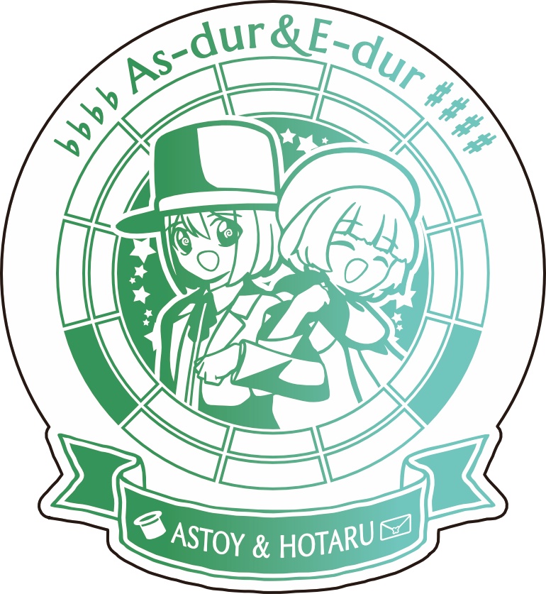 【調性記念日制定応援】調性さんステッカー(長調さん短調さん)