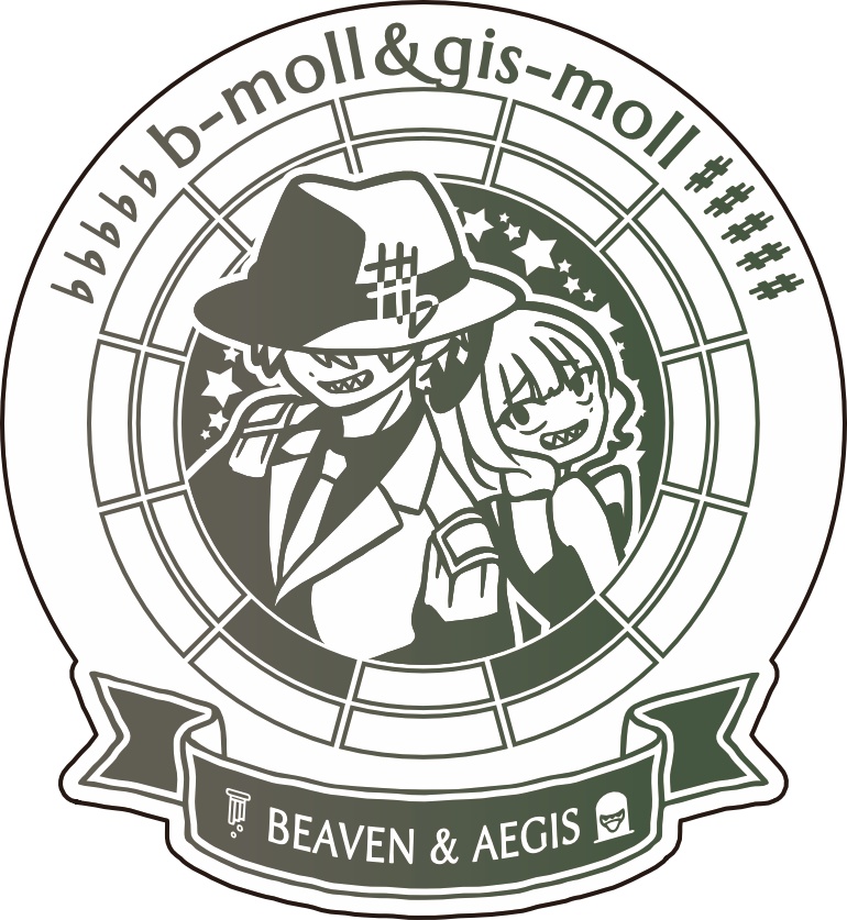 【調性記念日制定応援】調性さんステッカー(長調さん短調さん)
