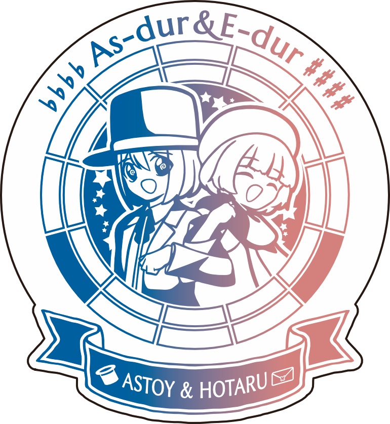 【調性記念日制定応援】調性さんステッカー(長調さん短調さん)