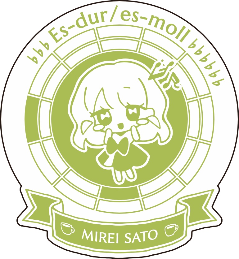 【調性記念日制定応援】調性さんステッカー(ハートフル平均律)