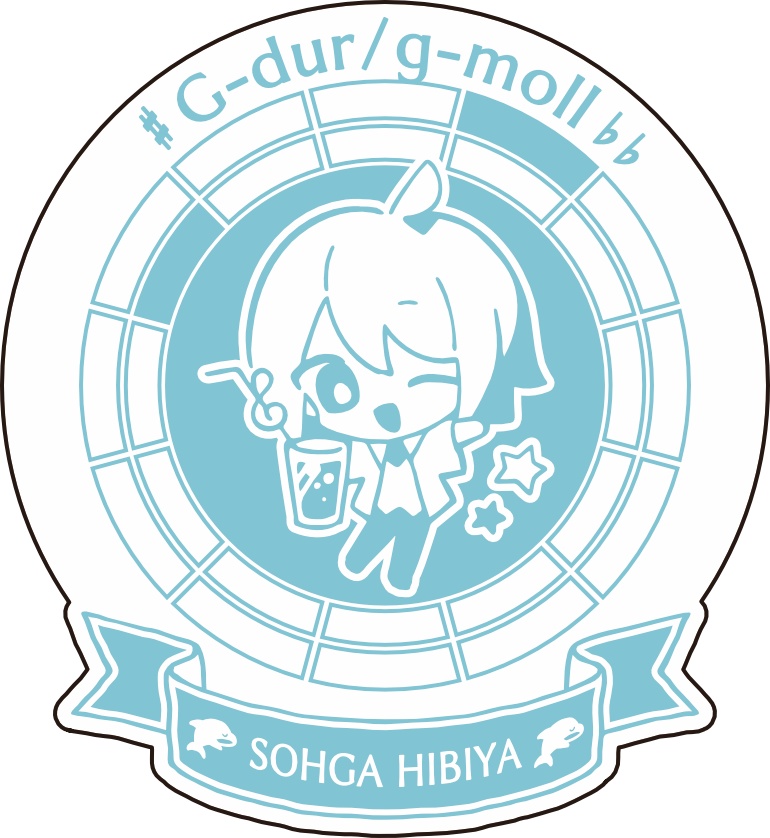 【調性記念日制定応援】調性さんステッカー(ハートフル平均律)