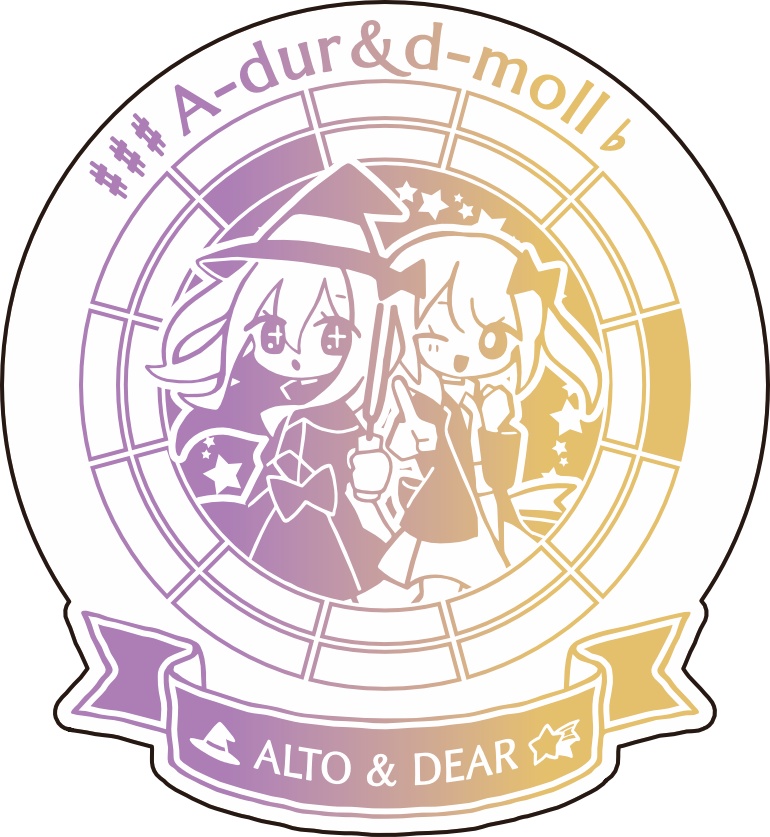 【調性記念日制定応援】調性さんステッカー(ハートフル平均律)