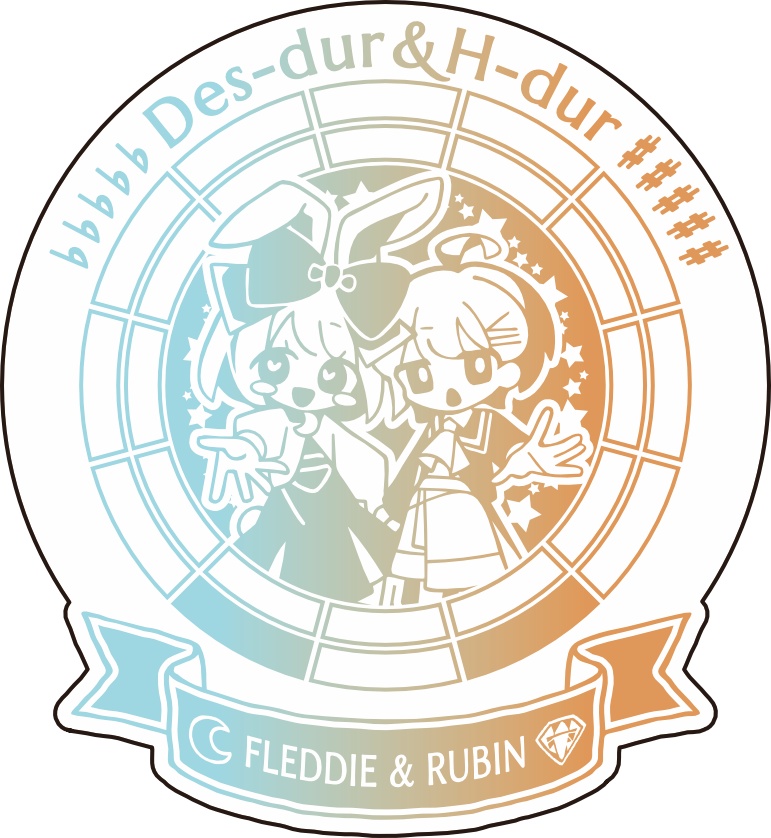 【調性記念日制定応援】調性さんステッカー(ハートフル平均律)