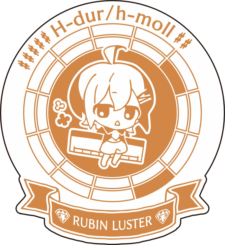 【調性記念日制定応援】調性さんステッカー(ハートフル平均律)