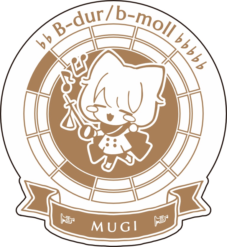 【調性記念日制定応援】調性さんステッカー(ハートフル平均律)