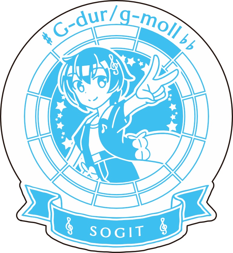 【調性記念日制定応援】調性さんステッカー(クロマティックレインボー)