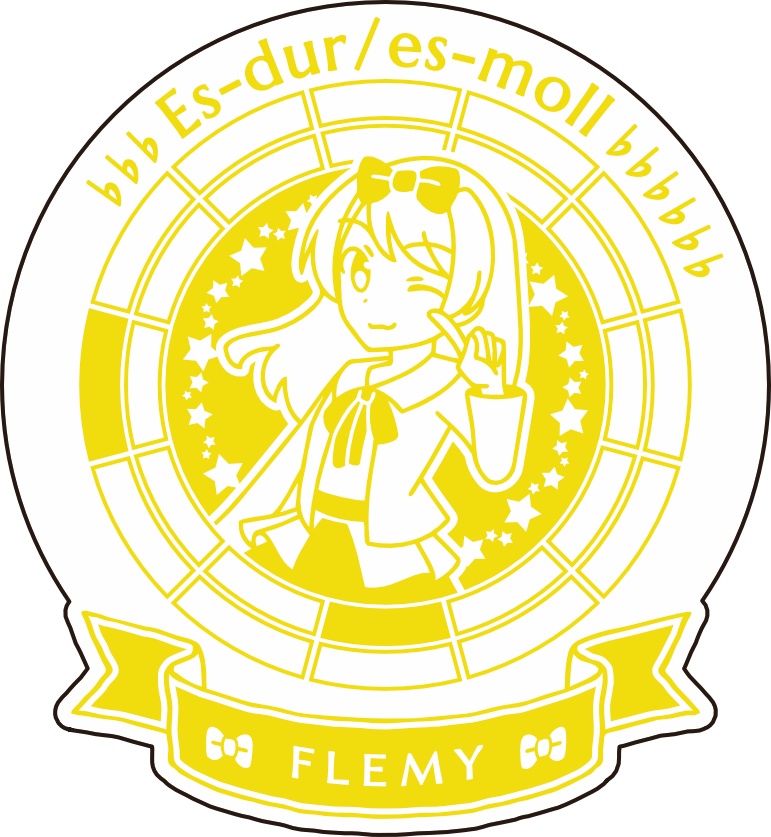 【調性記念日制定応援】調性さんステッカー(クロマティックレインボー)