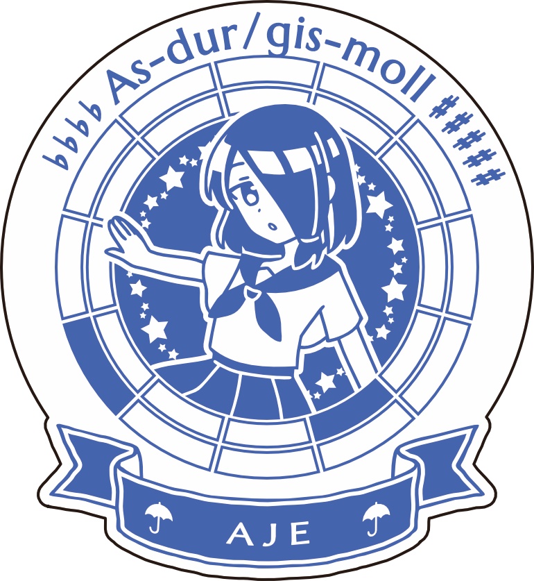 【調性記念日制定応援】調性さんステッカー(クロマティックレインボー)