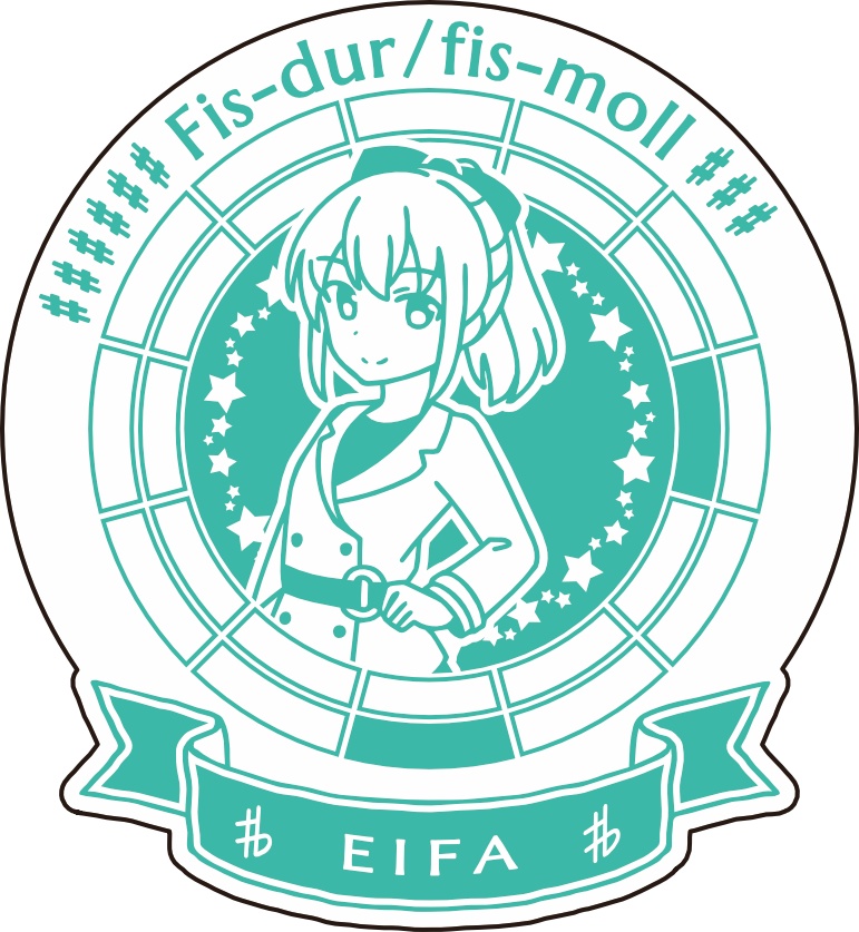 【調性記念日制定応援】調性さんステッカー(クロマティックレインボー)