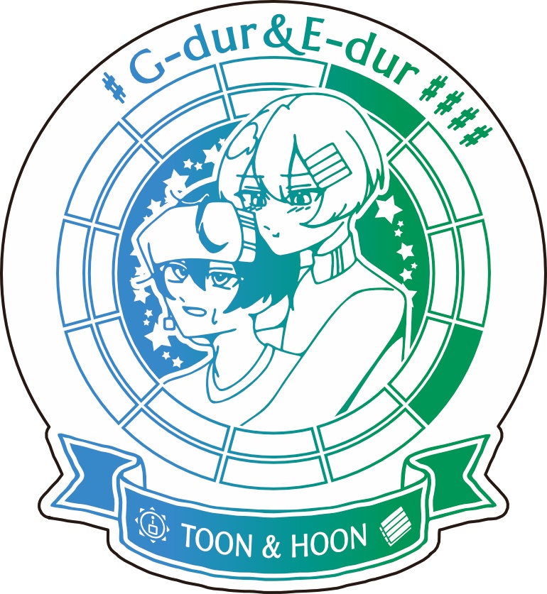 【調性記念日制定応援】調性さんステッカー(表月裏月)