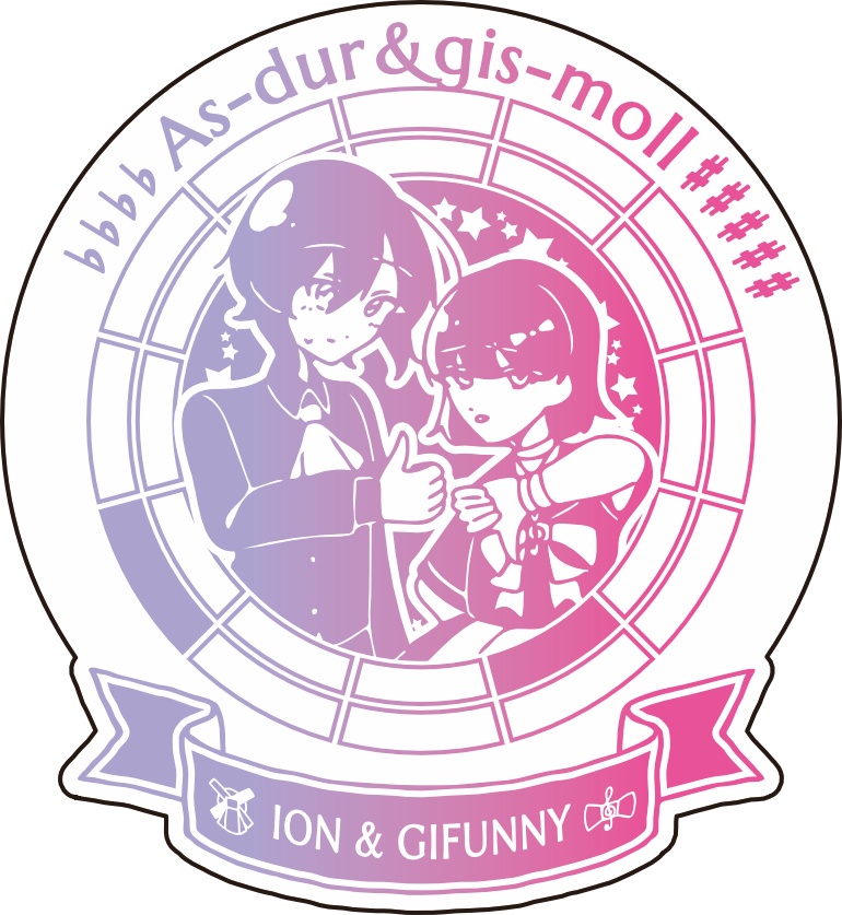【調性記念日制定応援】調性さんステッカー(表月裏月)