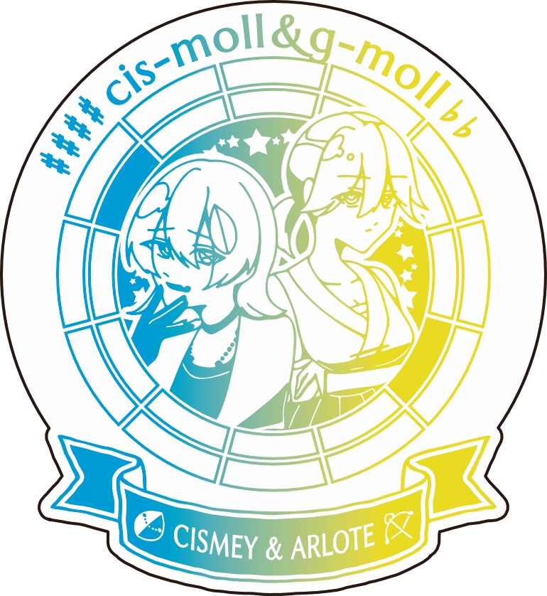 【調性記念日制定応援】調性さんステッカー(表月裏月)