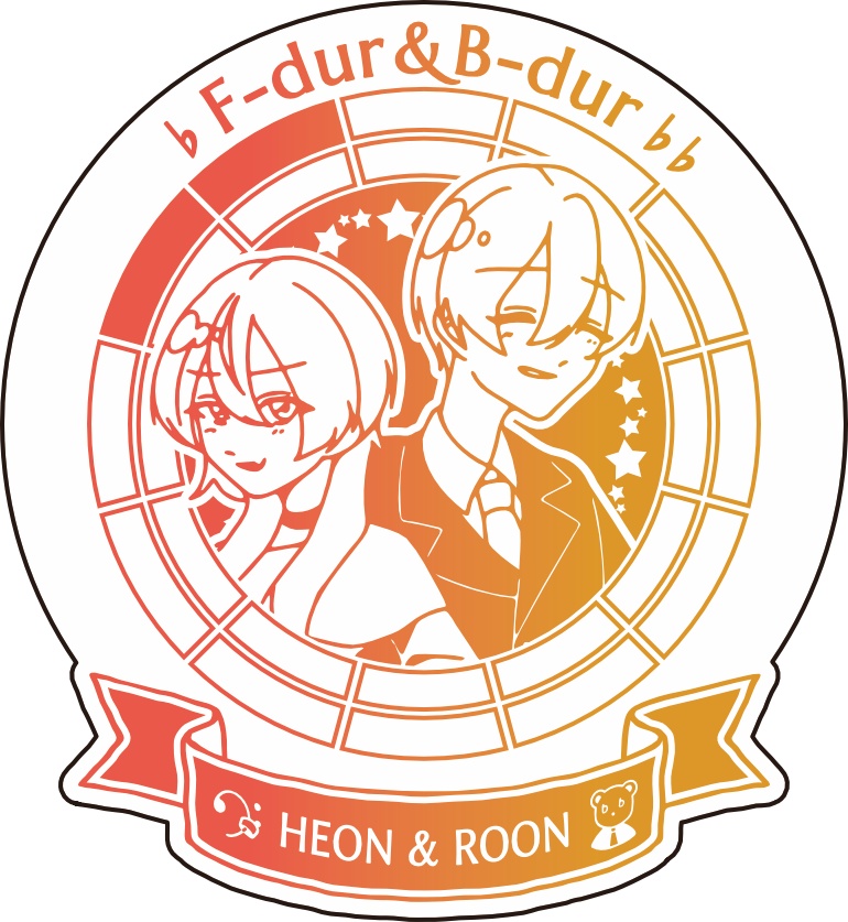【調性記念日制定応援】調性さんステッカー(表月裏月)
