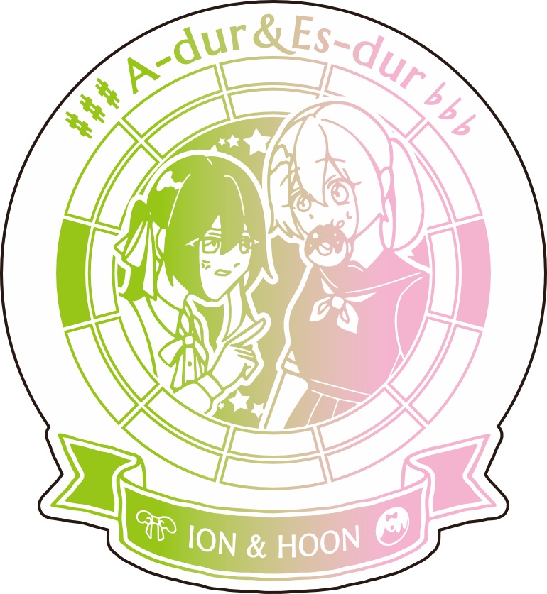 【調性記念日制定応援】調性さんステッカー(表月裏月)