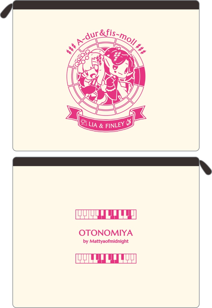 【調性記念日制定応援】調性さんフラットポーチ(オトノミヤ)